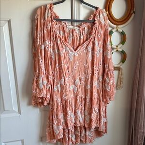 Floral Peach Blouse